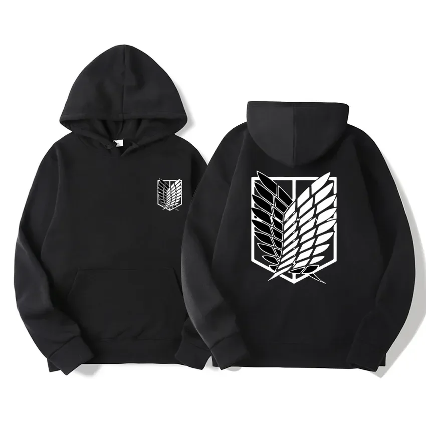 Japan Anime Attack on Titan Men Hoodies Spring Autumn Hip Hop Casual Pullover Top Hoodie Fashion Sweatshirts Jogging Sportswear thumbnail 2