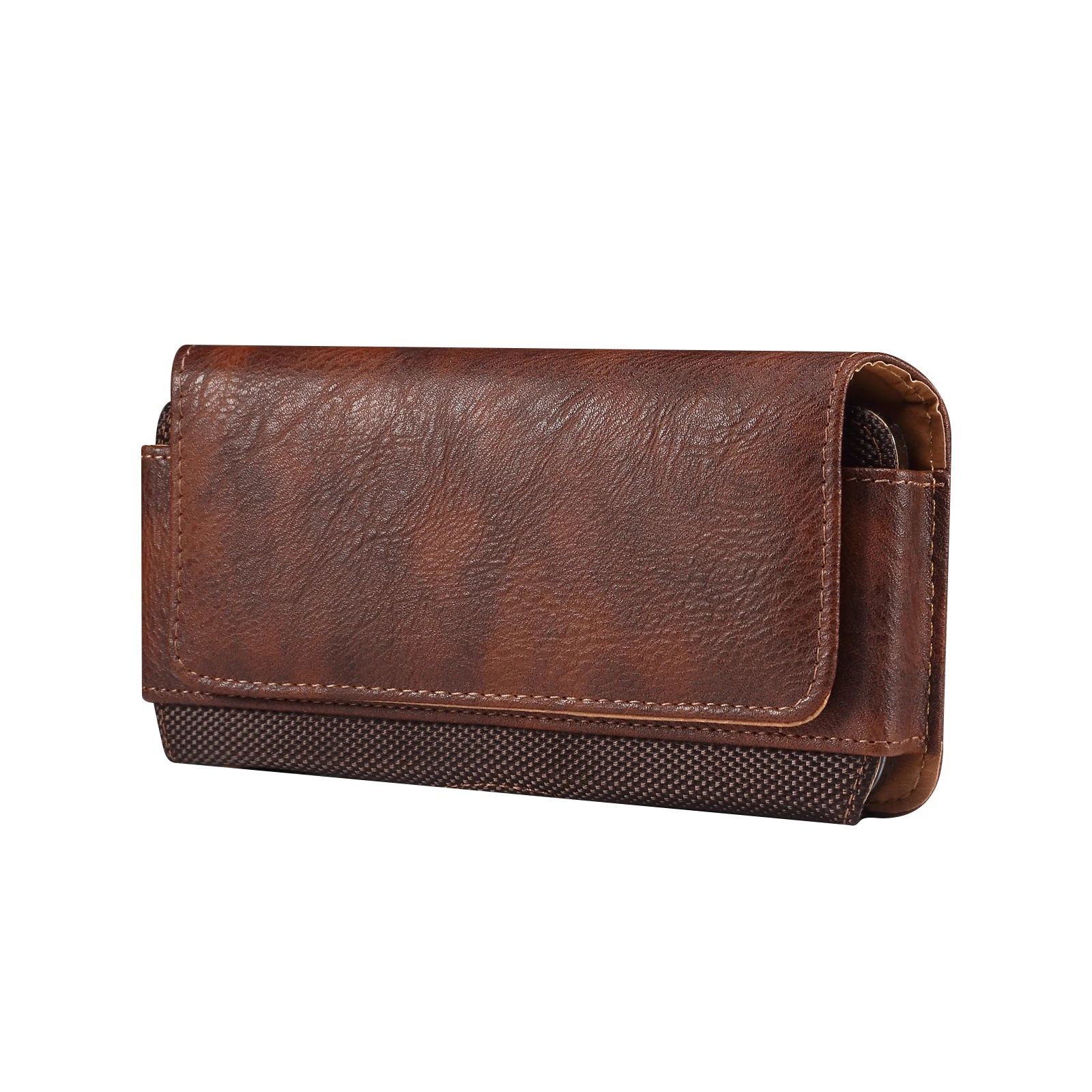 Cow Leather Mobile Phone Belt Clip Case Men Waist Bag For iPhone 17 16 15 14 Pro Max Samsung Galaxy S25 S24 Redmi Holster Cover