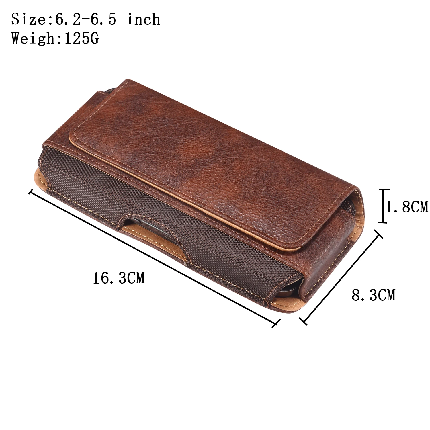 Cow Leather Mobile Phone Belt Clip Case Men Waist Bag For iPhone 17 16 15 14 Pro Max Samsung Galaxy S25 S24 Redmi Holster Cover thumbnail 6