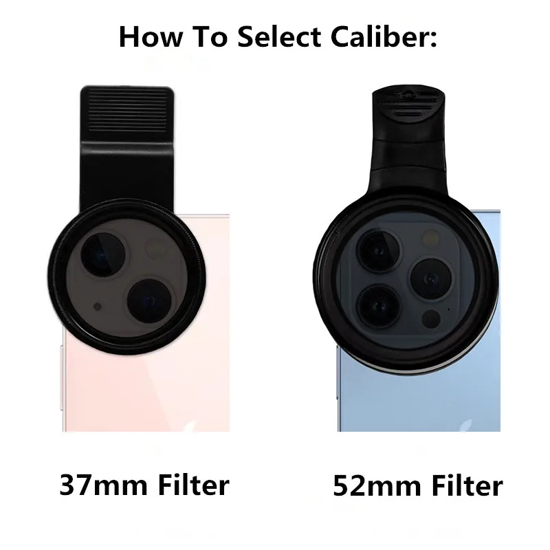 Universal 52mm Circular Polarizer Camera Lens CPL No Reflections Filter with Phone Clip for iPhone Samsung Huawei Smartphone thumbnail 5