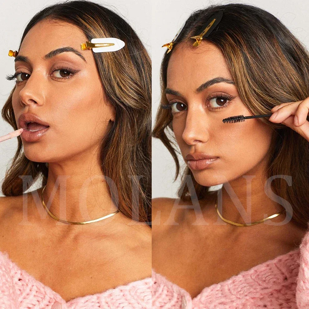 10pcs women's seamless curved hair clips, face washing and makeup hair clips, French style hair clips Special for real hair wigs thumbnail 4