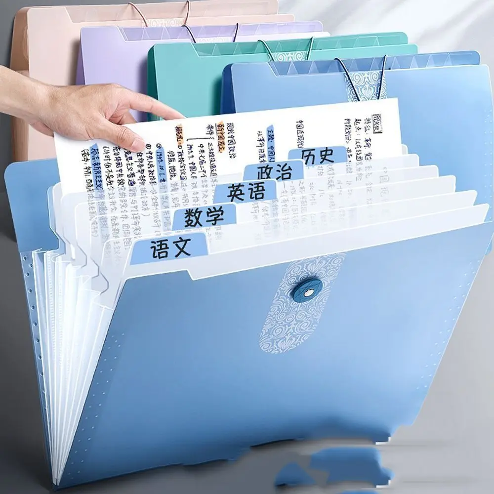 A4 Organ File Folder 8 Grids Document Organizer Paper Documents Folder Office School Supplies Large Capacity Expanding File Bag thumbnail 2