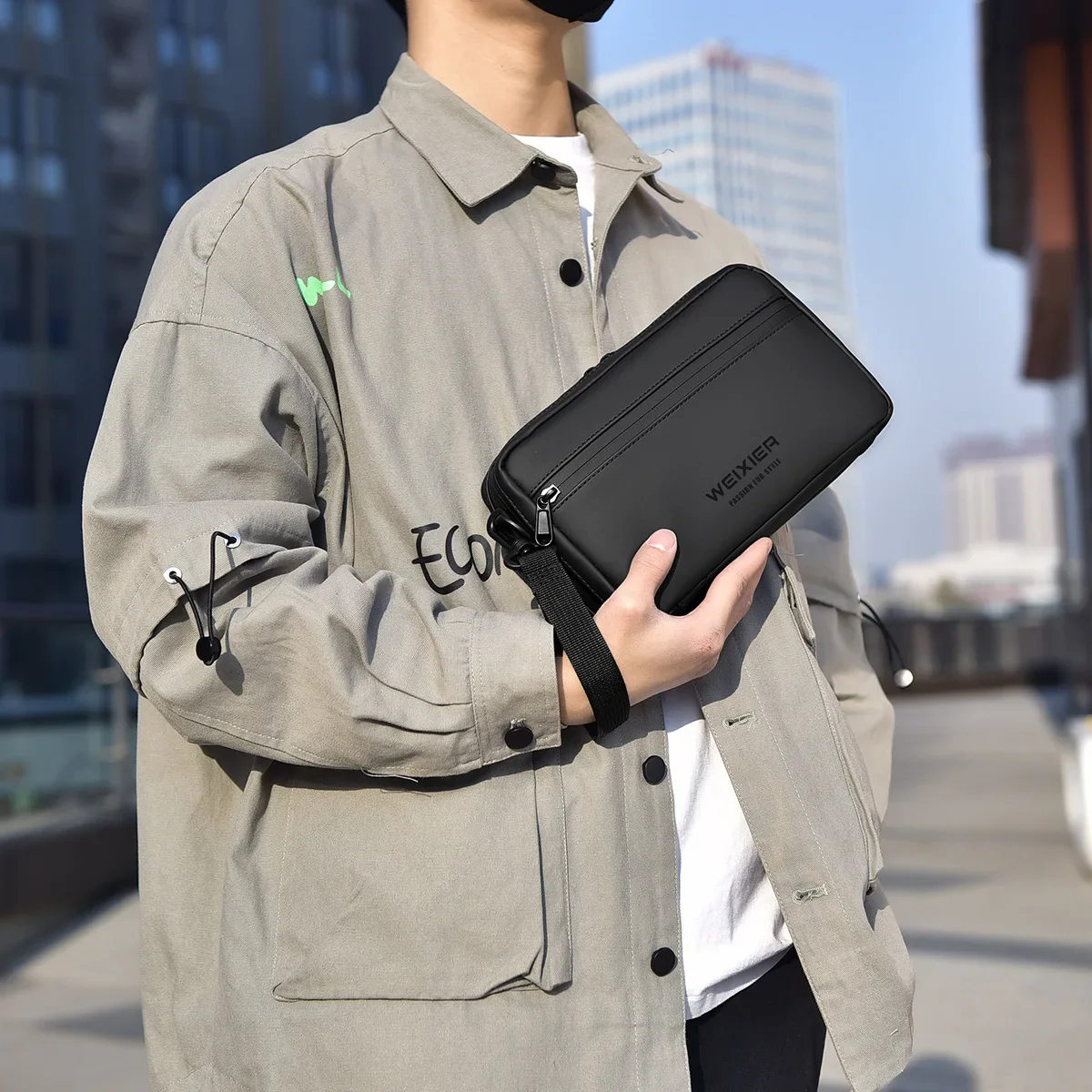 New Men Summer Crossbody Bag Simple Casual Sports Shoulder Bags Brand Oxford Cloth Large Capacity Outdoor Cycling bag bolsas 가방 thumbnail 2