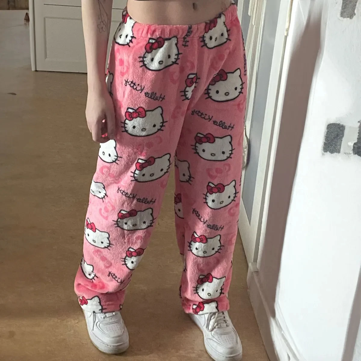 Y2K Hello Kitty Pajamas Pants Sanrio Anime Women's Pajama Pants Cartoon Couple Home Sleepwear Trousers Leisure Home Clothing thumbnail 3