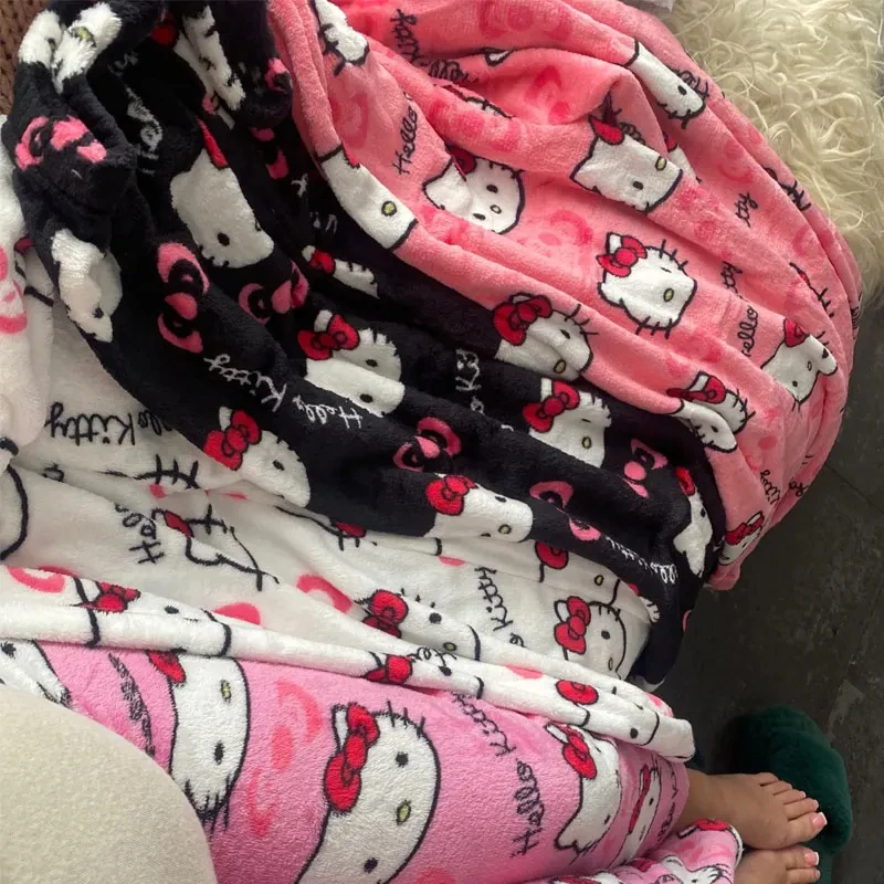 Y2K Hello Kitty Pajamas Pants Sanrio Anime Women's Pajama Pants Cartoon Couple Home Sleepwear Trousers Leisure Home Clothing thumbnail 2