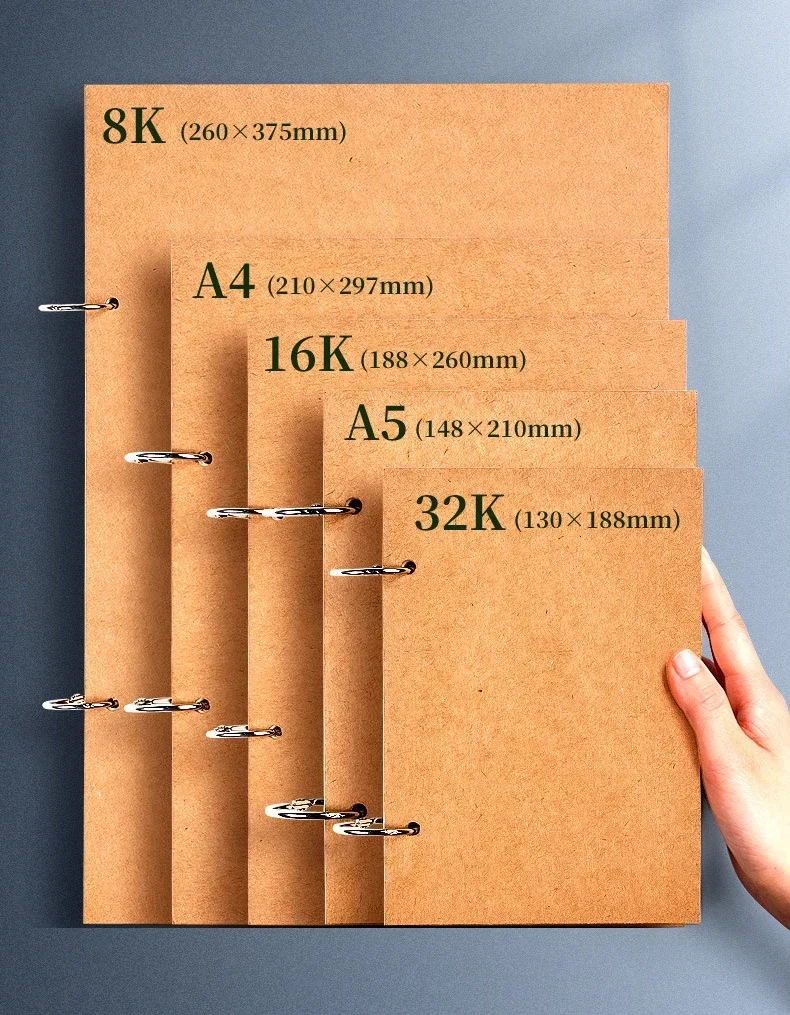 Professional Sketchbook A4 A5 16K 32K 8K Thick loose-leaf Sketch Paper Notebook Art School Supplies Pencil Drawing Stationery thumbnail 2