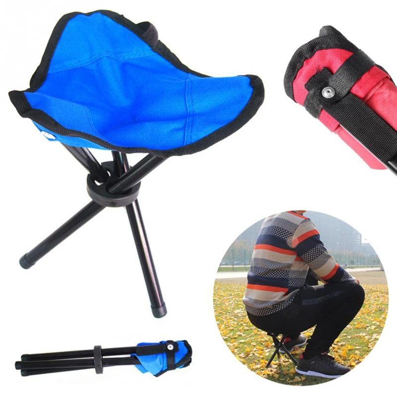 Outdoor Small Folding Triangular Stool Fishing Chairs Camping Multifunction Benches Foldable Stools Household Daily Park chairs thumbnail 3