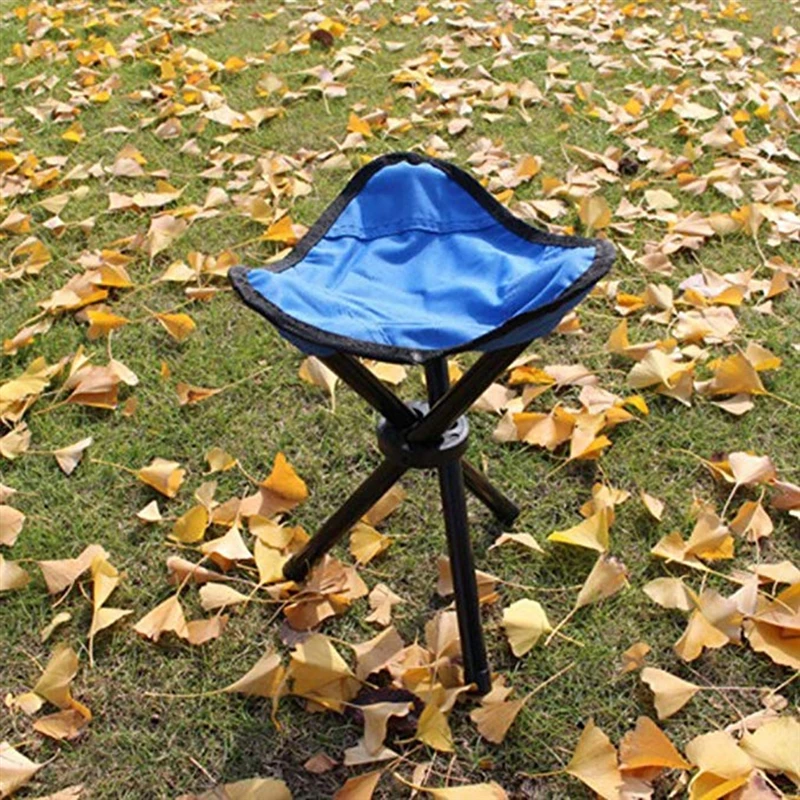 Outdoor Small Folding Triangular Stool Fishing Chairs Camping Multifunction Benches Foldable Stools Household Daily Park chairs thumbnail 2