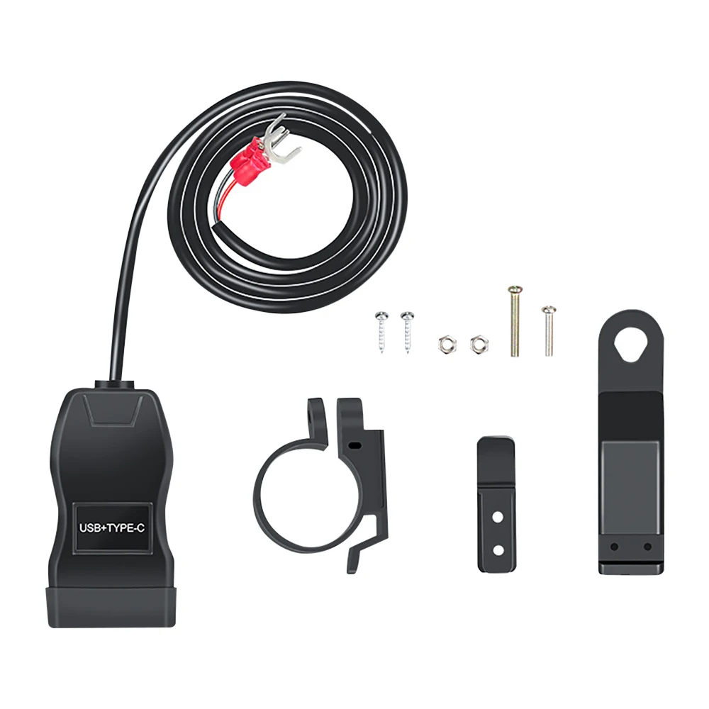Universal Motorcycle USB Charger QC3.0 Handlebar Fast Charging Waterproof 12V Socket Adapter With Voltmeter Motorcycle Tools thumbnail 4