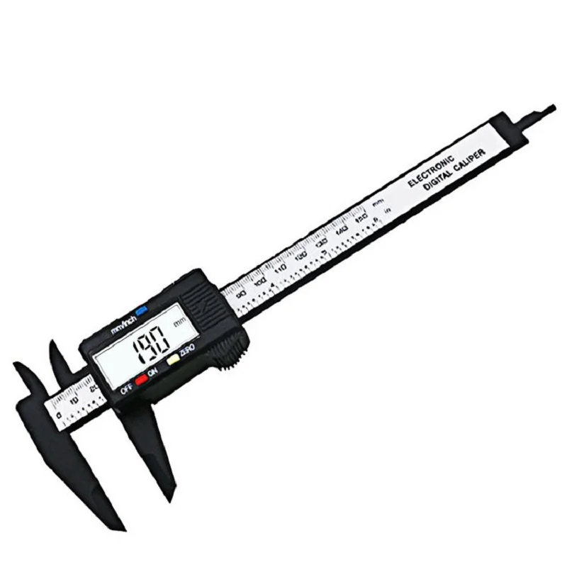 150mm 100mm Electronic Digital Caliper Carbon Fiber Dial Vernier Caliper Gauge Micrometer Measuring Tool Digital Ruler thumbnail 2