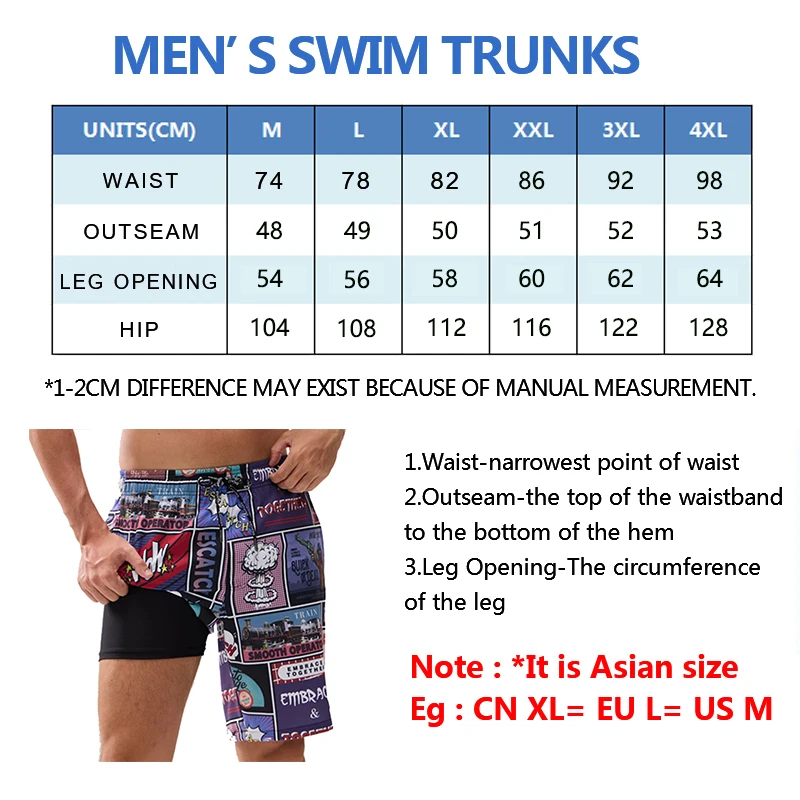 DATIFER Summer 2026 Mens Shorts Polyester Surfing Breathable 2 In 1 Adjusted Waist Gym Beach Pockets Maillot De Bain Homme Board thumbnail 6
