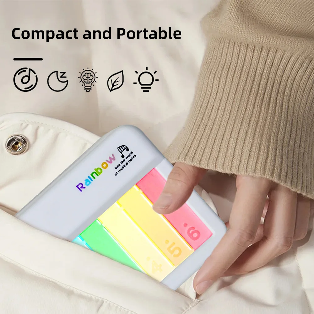 13 Key Colorful Music Keyboard Piano Musical Instrument Colorful Light Music Box thumbnail 5