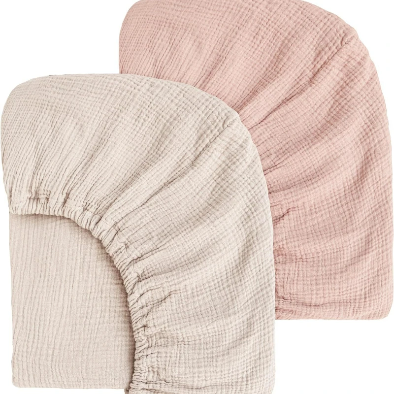 Baby Fitted Bassinet Sheet Newborn Changing Pad Cover Solid/Printed Breathable Crib Fitted Sheets Cradles Mattress Cover thumbnail 5