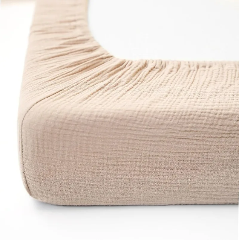 Baby Fitted Bassinet Sheet Newborn Changing Pad Cover Solid/Printed Breathable Crib Fitted Sheets Cradles Mattress Cover thumbnail 4
