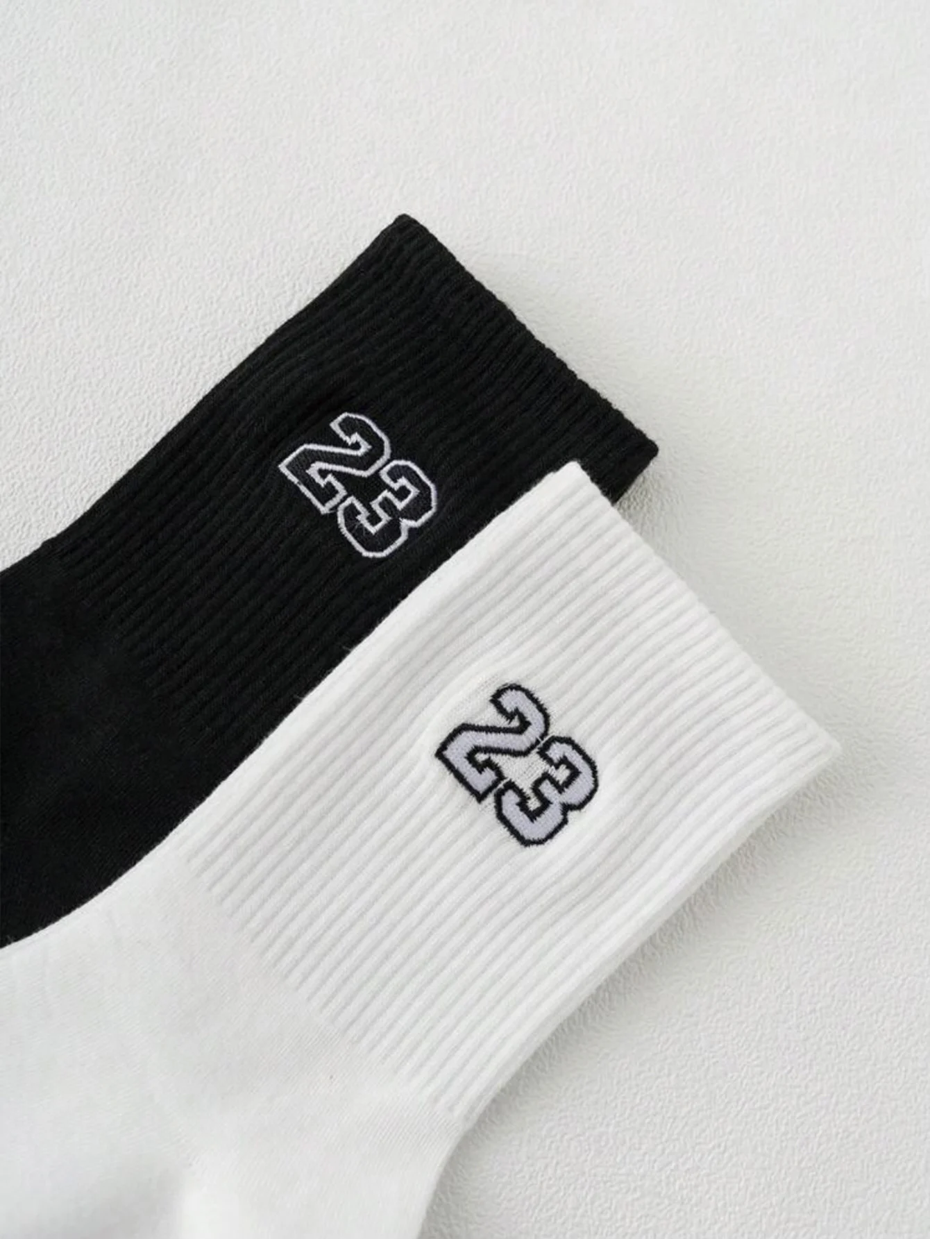 Men's Crew Socks, Classic, Number 23 Design, Comfortable, Breathable, Moisture-Wicking thumbnail 5