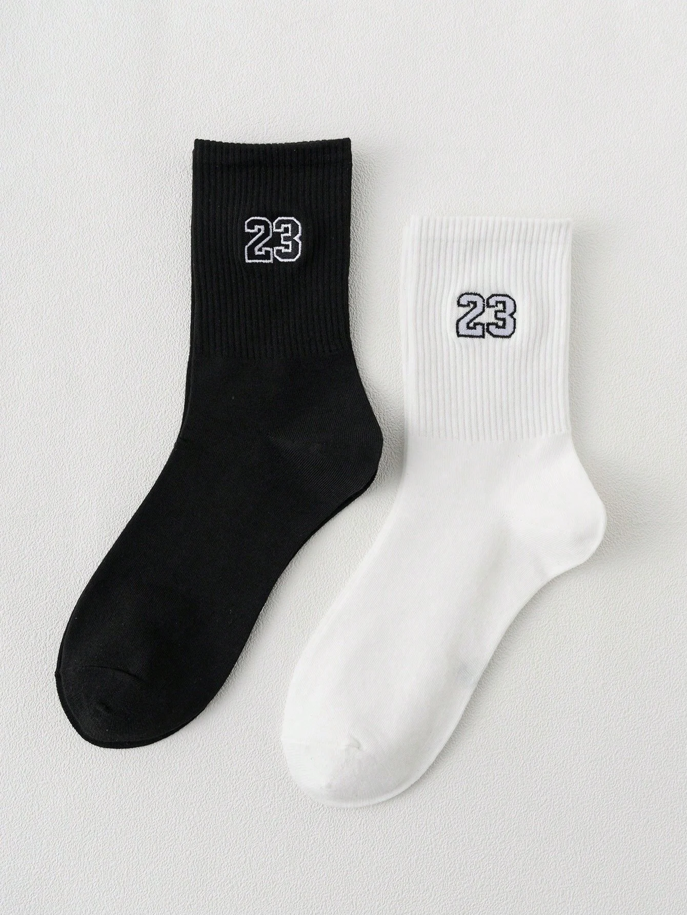 Men's Crew Socks, Classic, Number 23 Design, Comfortable, Breathable, Moisture-Wicking thumbnail 4