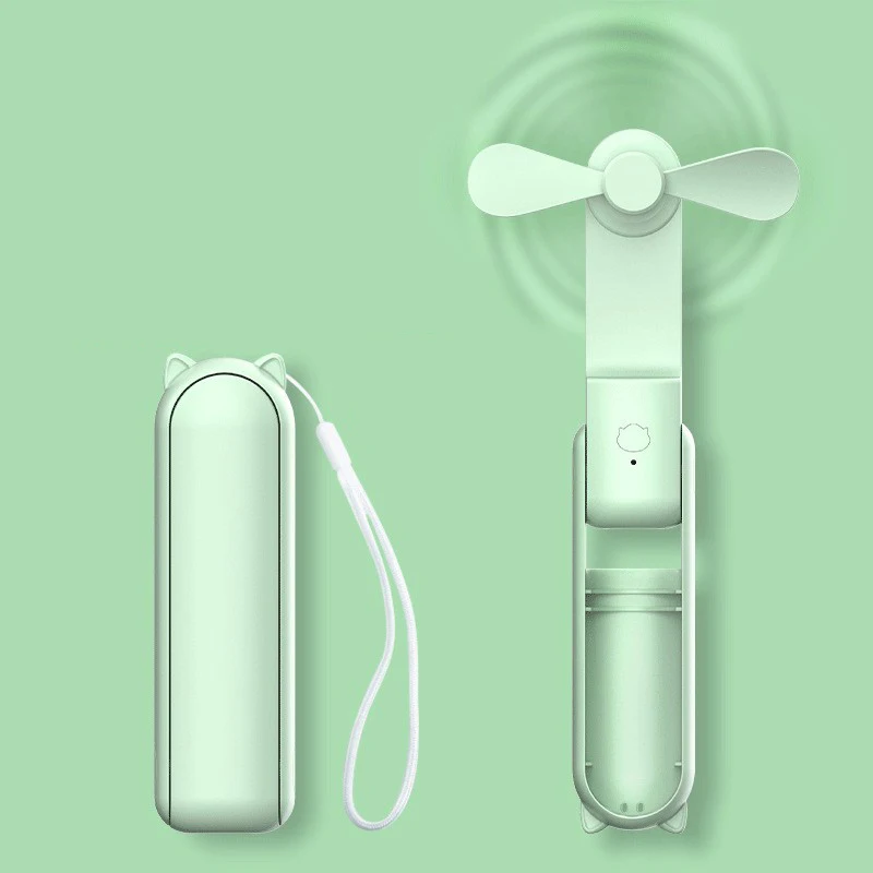 Portable Mini Fan, USB Rechargeable, 3-speed Adjustable, Foldable Handheld Fan, Suitable for Women, Travel, Outdoor Use thumbnail 4