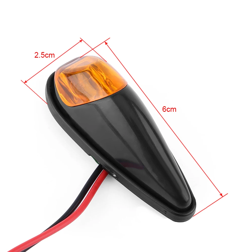 2pcs LED Motorcycle Flush Mount Turn Signal Light Motorbike Indicator Lamp Amber thumbnail 4