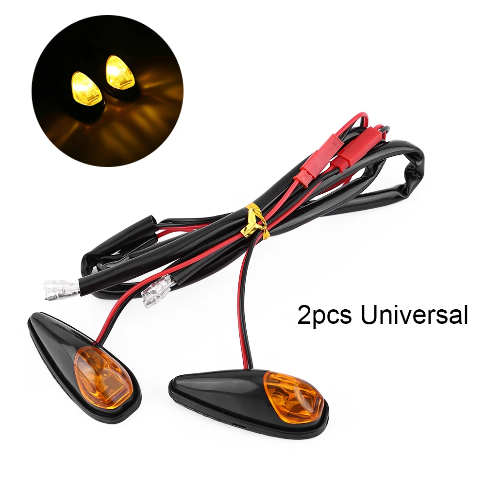 2pcs LED Motorcycle Flush Mount Turn Signal Light Motorbike Indicator Lamp Amber thumbnail 3
