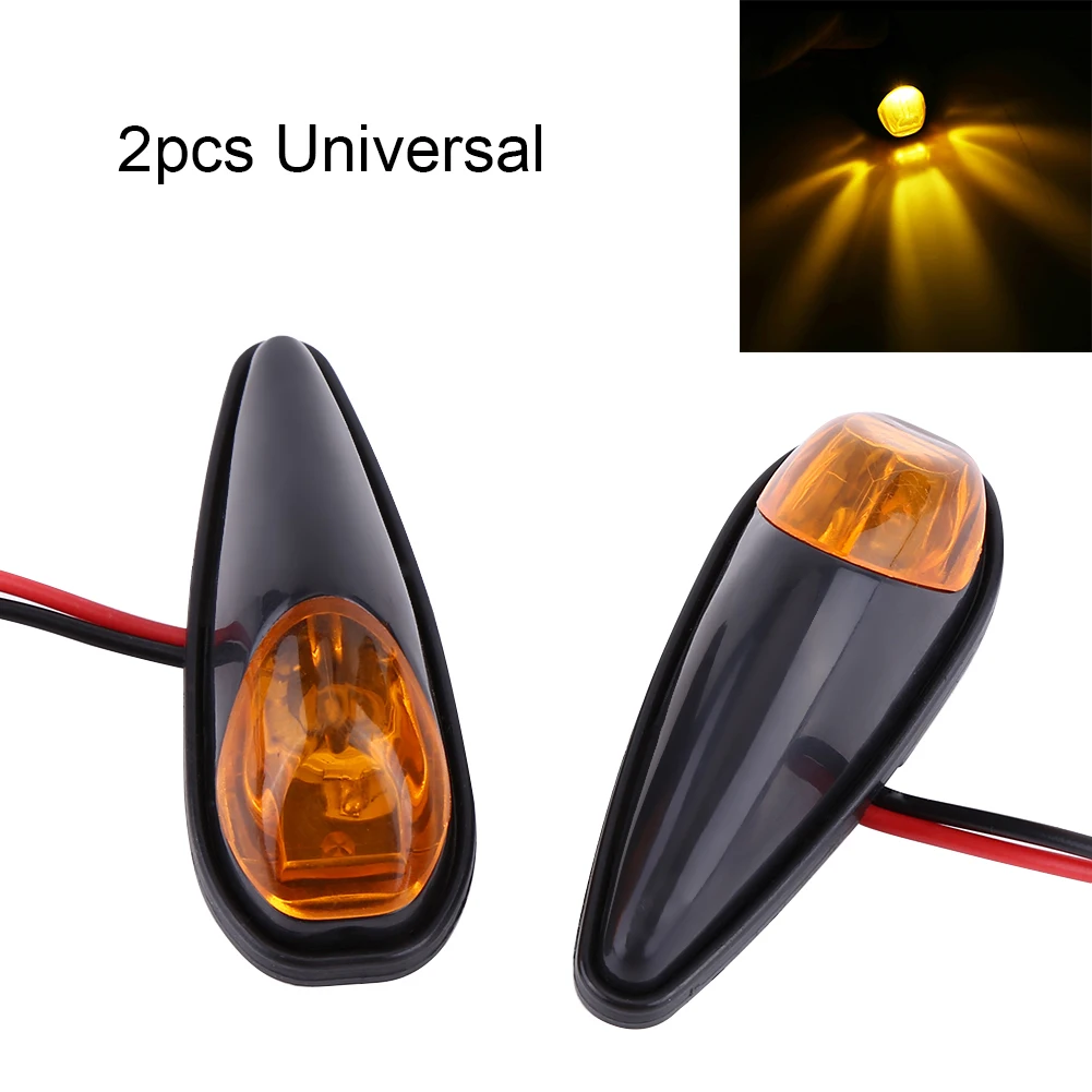 2pcs LED Motorcycle Flush Mount Turn Signal Light Motorbike Indicator Lamp Amber thumbnail 6
