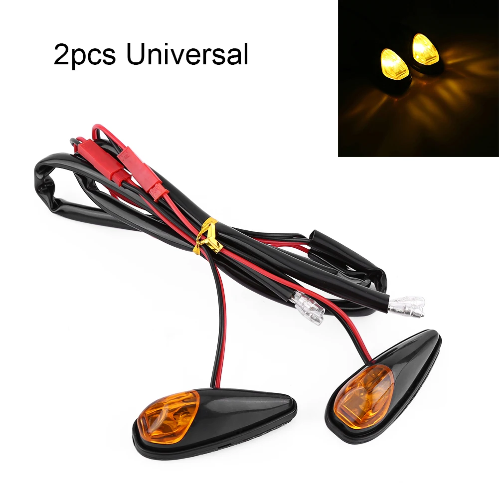 2pcs LED Motorcycle Flush Mount Turn Signal Light Motorbike Indicator Lamp Amber thumbnail 5