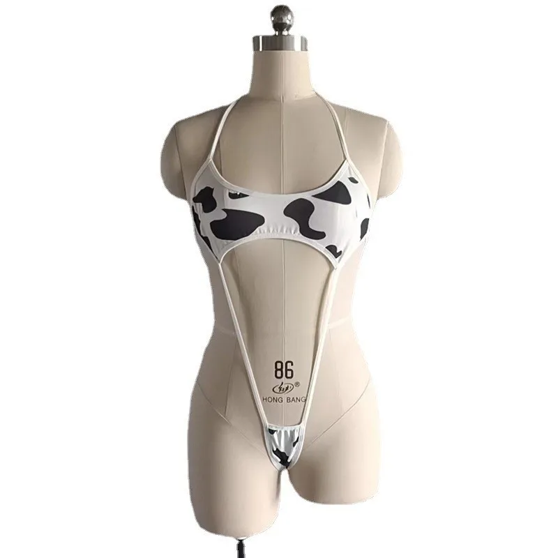 Sex Costume Woman Anime Cute Polka Dot Little Cow Swimsuit Split Bikini Uniform Temptation Lingeries Sets Sexy Cosplay Babydoll thumbnail 5