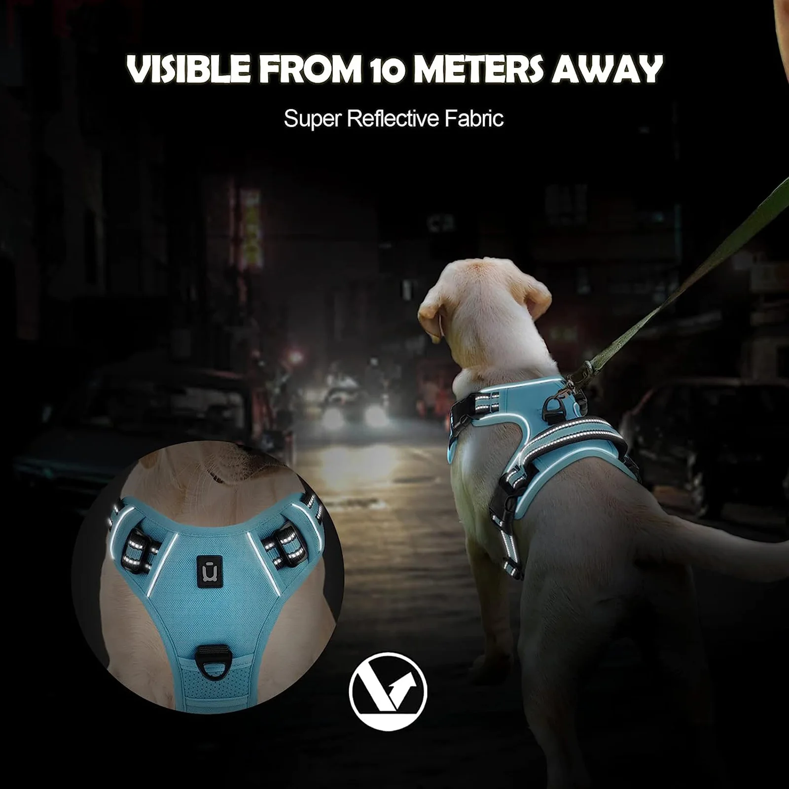 No Pull Dog Harness, Adjustable Soft Padded Pet Vest with Easy Control Handle thumbnail 6