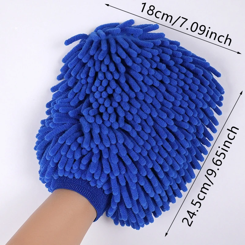 Car Wash Gloves Chenille Glove Plush Rags Thickened double-sided Car Supplies Cleaning Tools Auto Acessories Car Detailing thumbnail 6