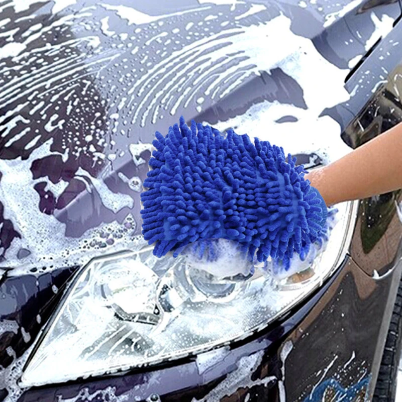 Car Wash Gloves Chenille Glove Plush Rags Thickened double-sided Car Supplies Cleaning Tools Auto Acessories Car Detailing thumbnail 4