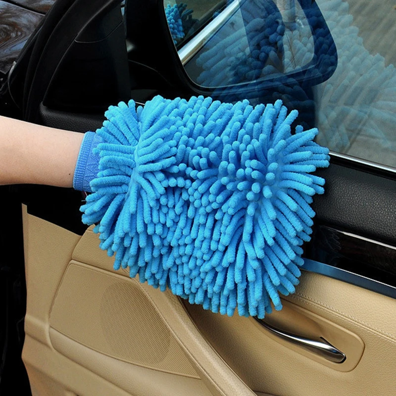Car Wash Gloves Chenille Glove Plush Rags Thickened double-sided Car Supplies Cleaning Tools Auto Acessories Car Detailing thumbnail 3