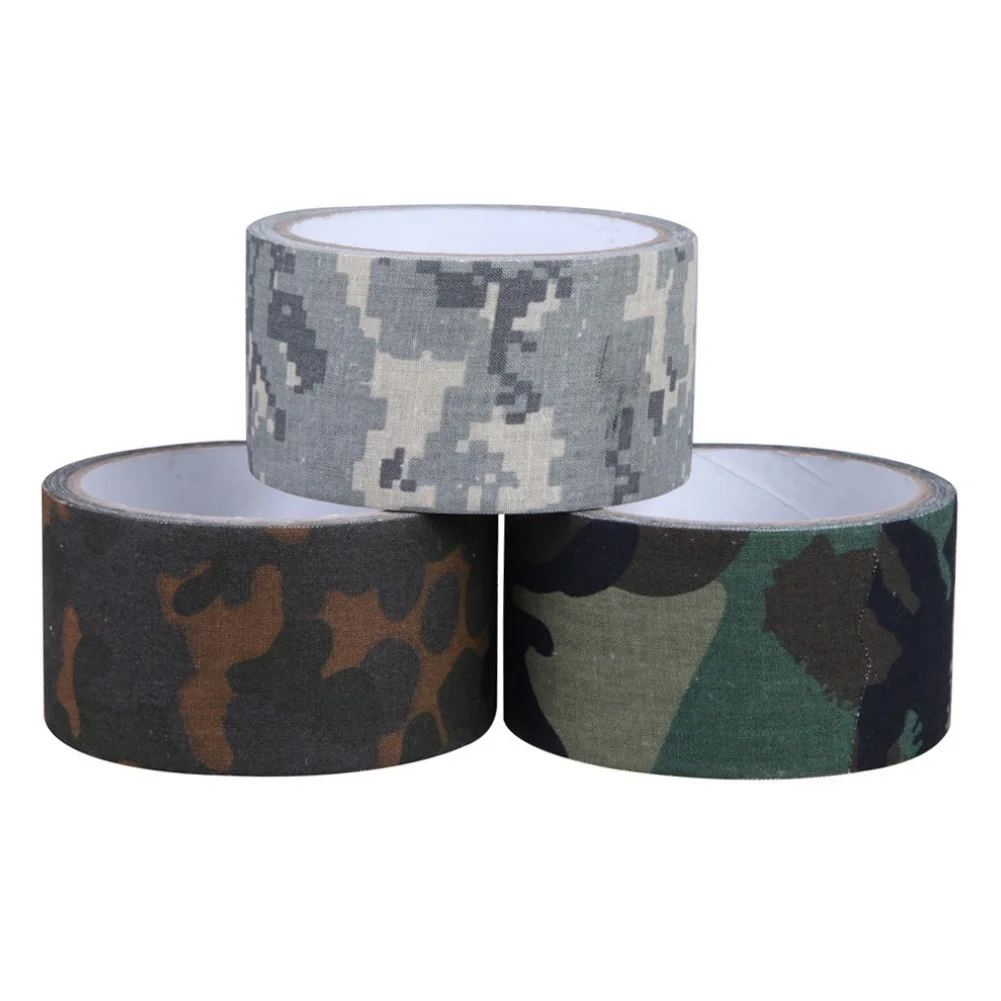 Camouflage Invisible Tape Camo Form Reusable Self Cling Camo Hunting Rifle Fabric Tape Wrap Outdoor Camping Accessories thumbnail 2