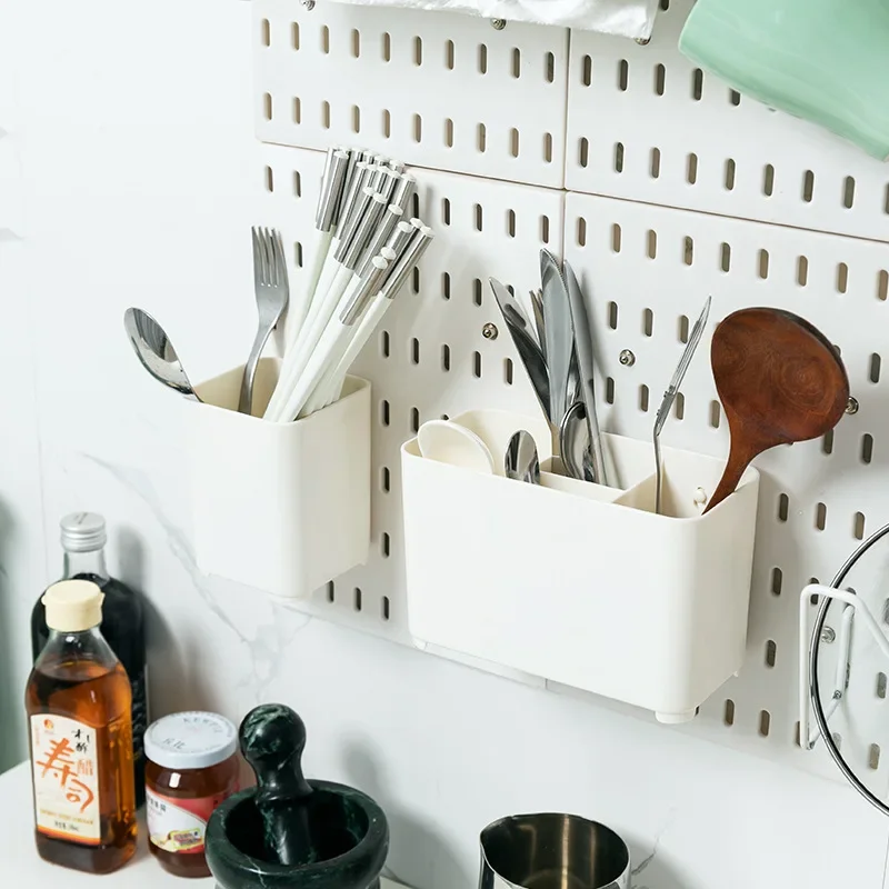 DIY Pegboard Accessories No Punching Kitchen Organization Shelf Storage Box Hooks Wall Organizer Crafts For Garage Room thumbnail 5