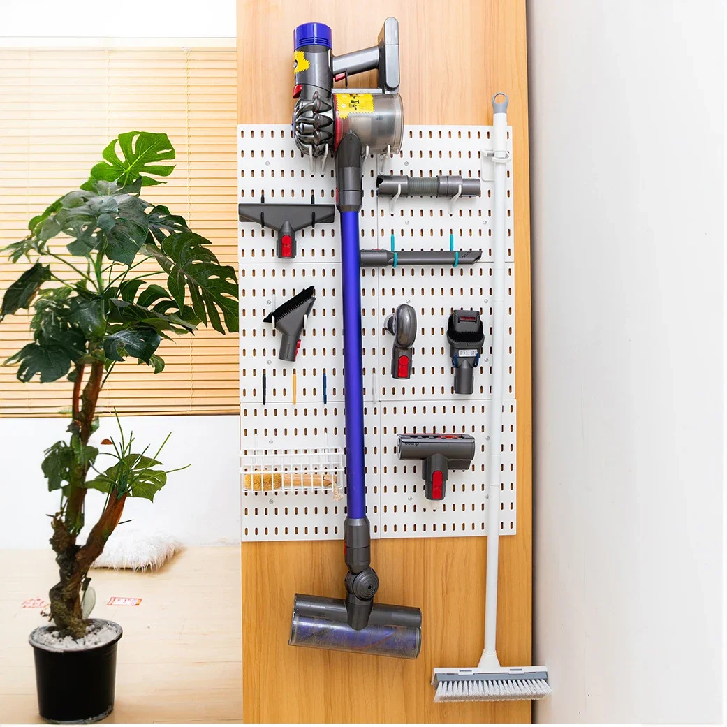 DIY Pegboard Accessories No Punching Kitchen Organization Shelf Storage Box Hooks Wall Organizer Crafts For Garage Room thumbnail 3