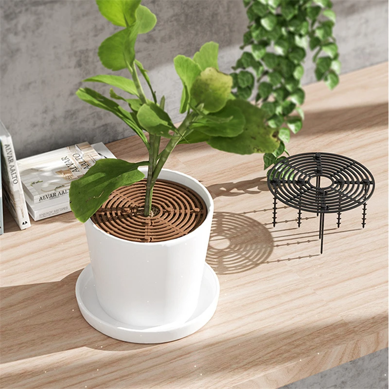 1PC Plant Pot Soil Guard With Nails Plant Pot Grid Flower Pot Cover Baby Safety Mouse Garden Home Plant Protector thumbnail 5