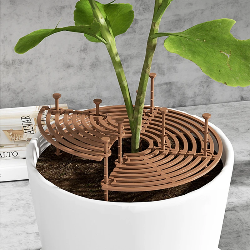 1PC Plant Pot Soil Guard With Nails Plant Pot Grid Flower Pot Cover Baby Safety Mouse Garden Home Plant Protector thumbnail 2
