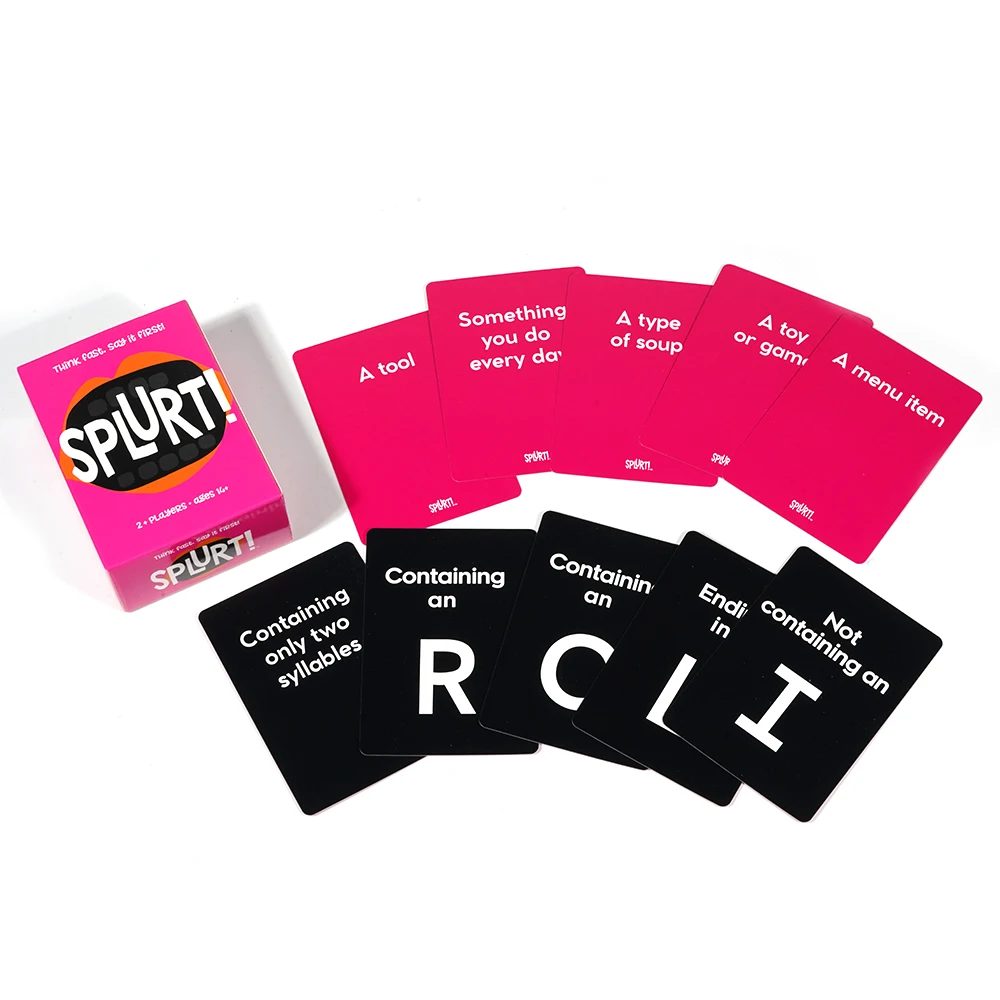 Splurt Card Game Splurt! Portable Party Card Game Think Fast Say it First!,Pink Board Game thumbnail 6