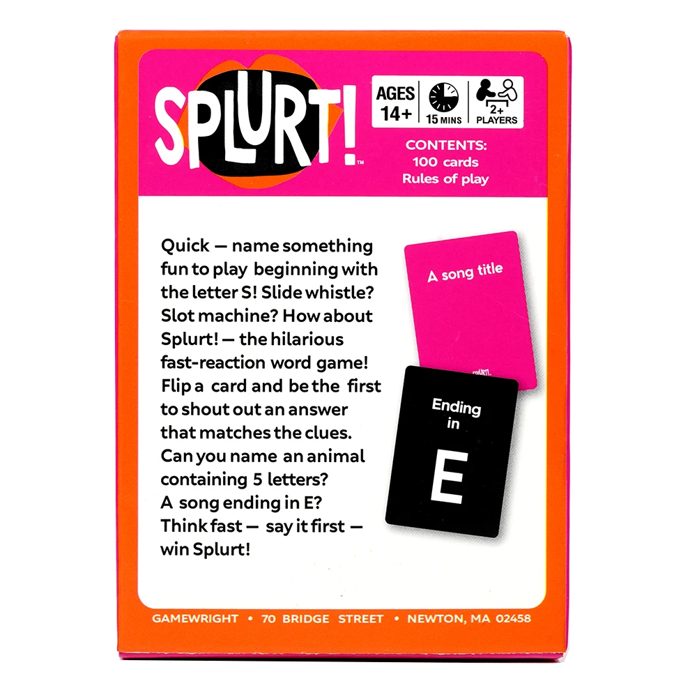 Splurt Card Game Splurt! Portable Party Card Game Think Fast Say it First!,Pink Board Game thumbnail 3