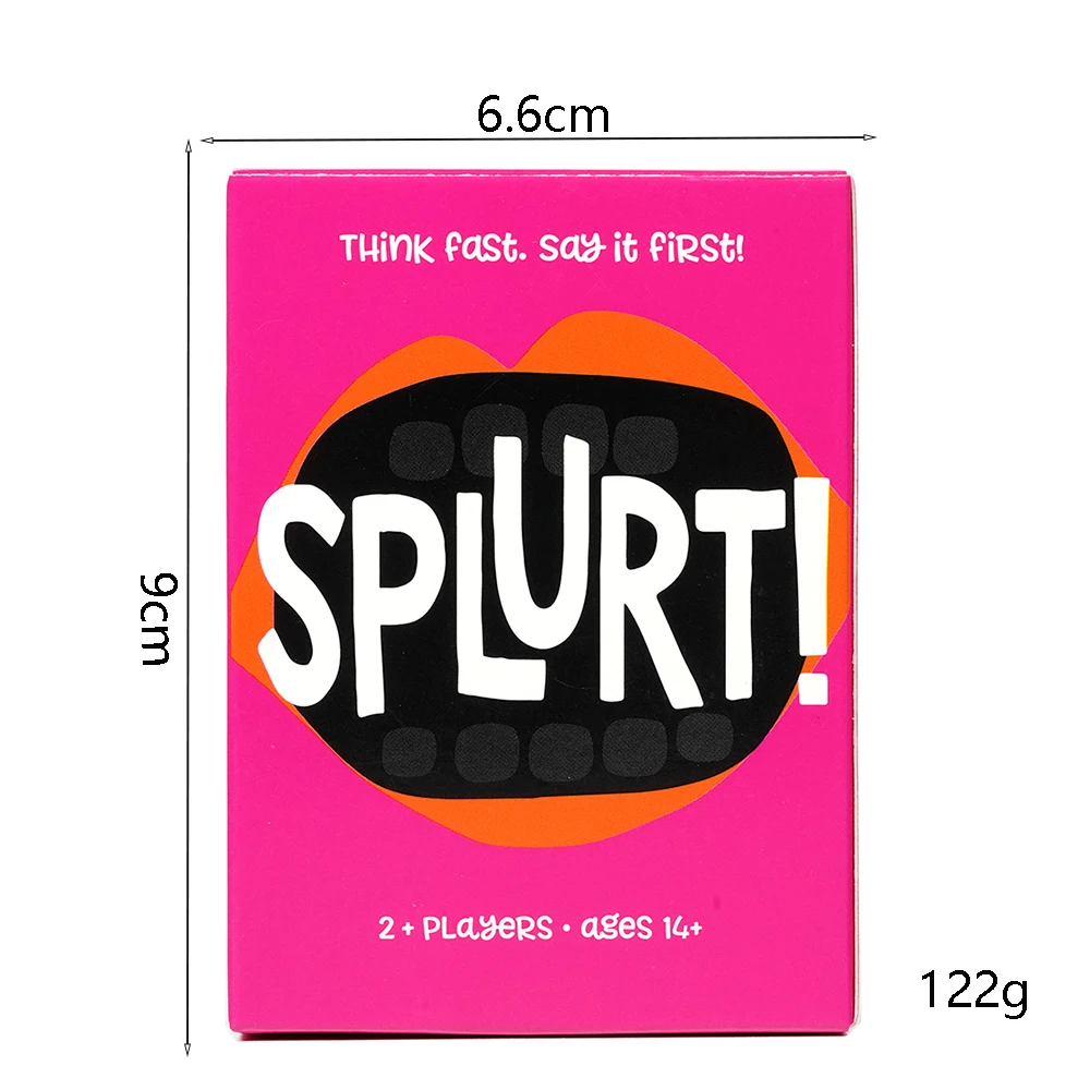 Splurt Card Game Splurt! Portable Party Card Game Think Fast Say it First!,Pink Board Game thumbnail 2