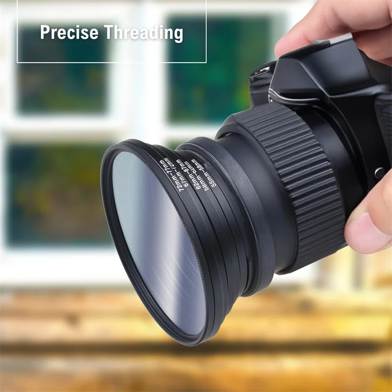 Camera Lens Filter Adapter Ring Filter Step Up & Down Ring Adapter 37-82 82-37mm for Fujifilm Canon Nikon Sony DSLR Camera thumbnail 6