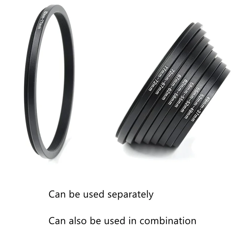 Camera Lens Filter Adapter Ring Filter Step Up & Down Ring Adapter 37-82 82-37mm for Fujifilm Canon Nikon Sony DSLR Camera thumbnail 4