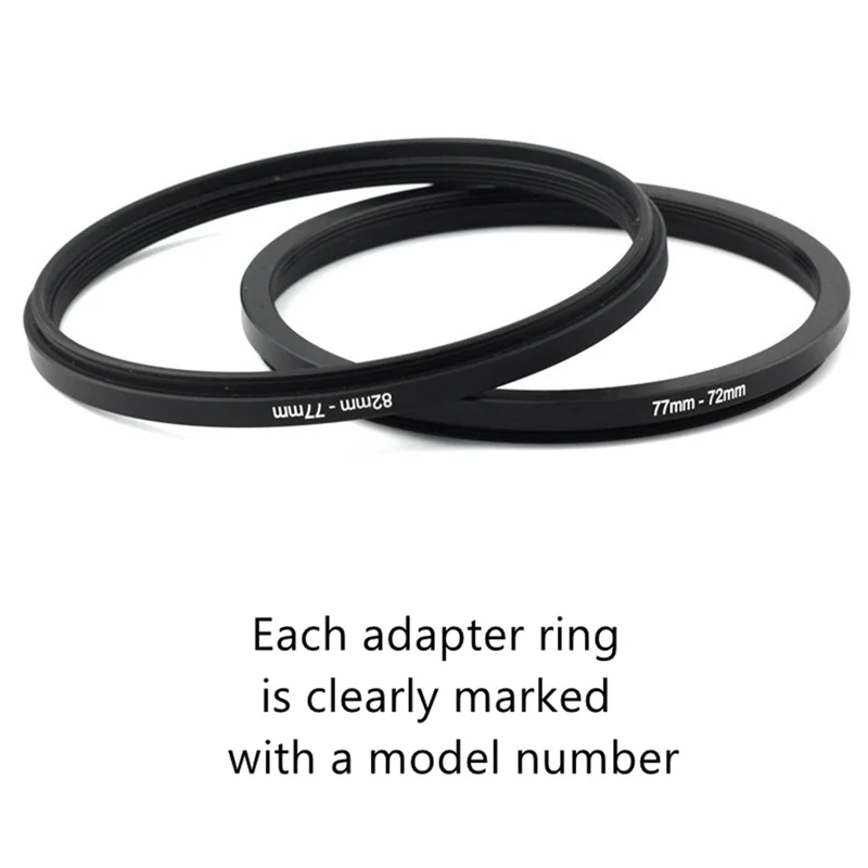 Camera Lens Filter Adapter Ring Filter Step Up & Down Ring Adapter 37-82 82-37mm for Fujifilm Canon Nikon Sony DSLR Camera thumbnail 2