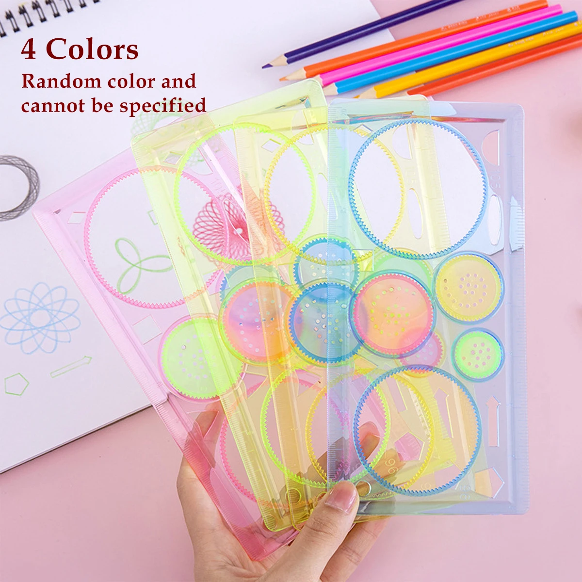 Spirograph Set, Fun Shapes Drawing Art Set Classic Gear Design Drawing Set Toys For Kids 8+ Some Parts are Sent Random thumbnail 6