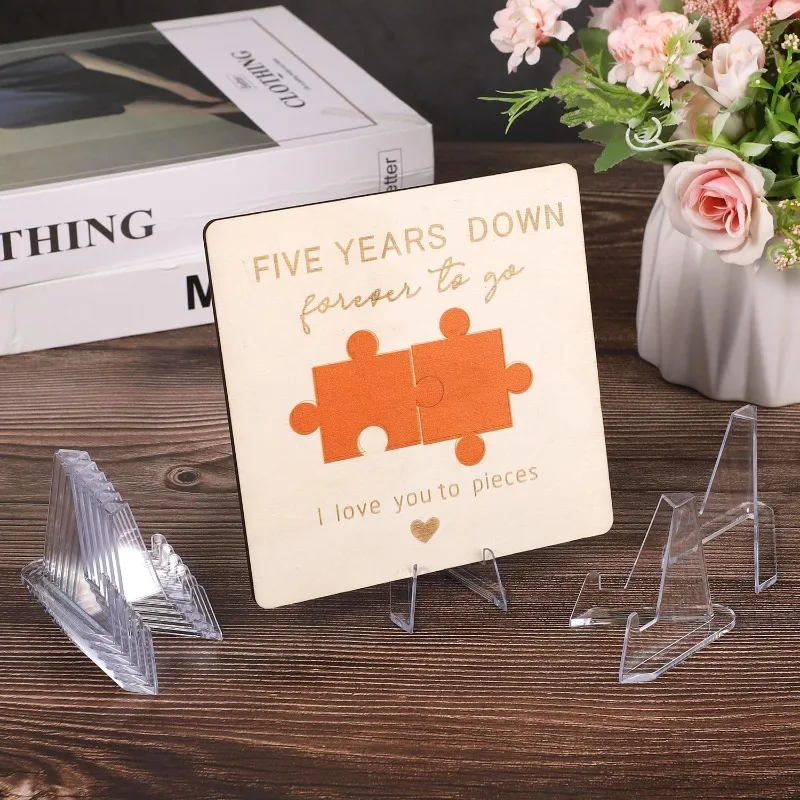 50/1pcs Transparent Acrylic Coin Display Stand Holders Small Easel Rack Card Commemorative Challenge Coin Capsule Holder Support thumbnail 2
