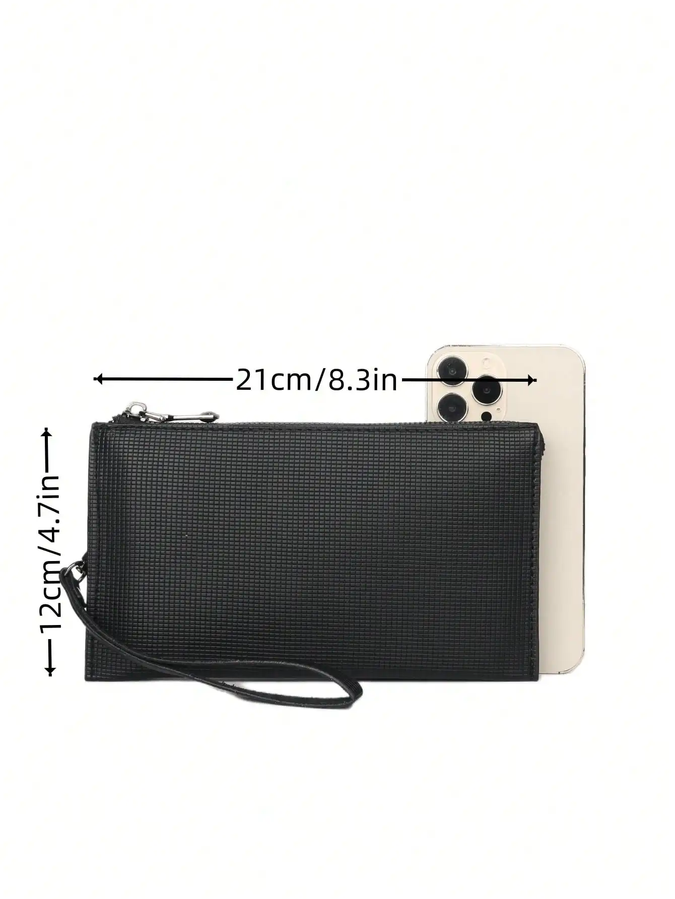 Simple Basic Large Capacity Clutch Bag Business Casual Outdoor Portable Dual Compartment Phone Bag Wristlet Bag Handbag Clutch thumbnail 4