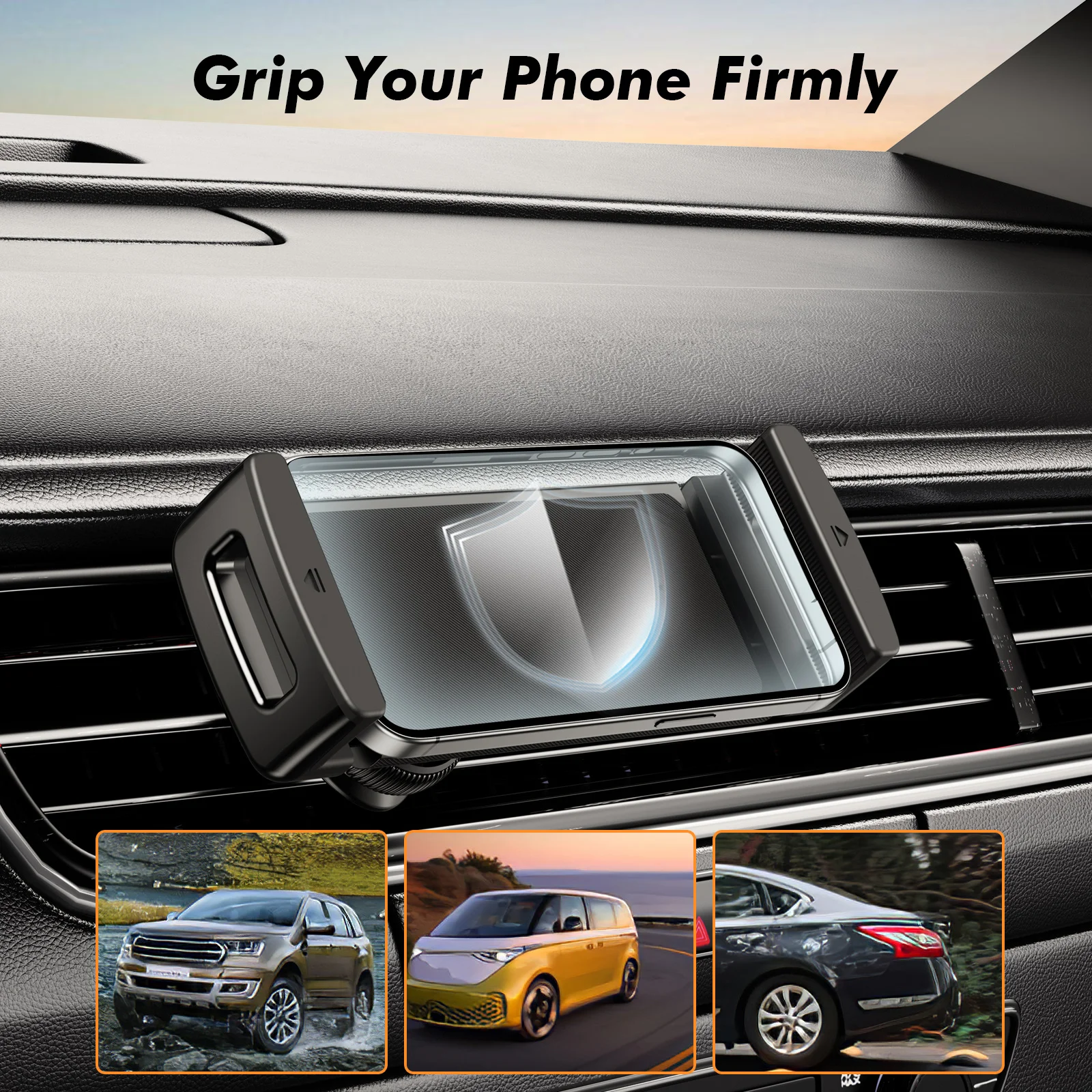 Eary Car Phone Holder 360°Rotatable Mount Vent iPad Tablet for Car iPad Mini Air Z Fold 7 6 iPhone Samsung More 4-12.9" Device thumbnail 2
