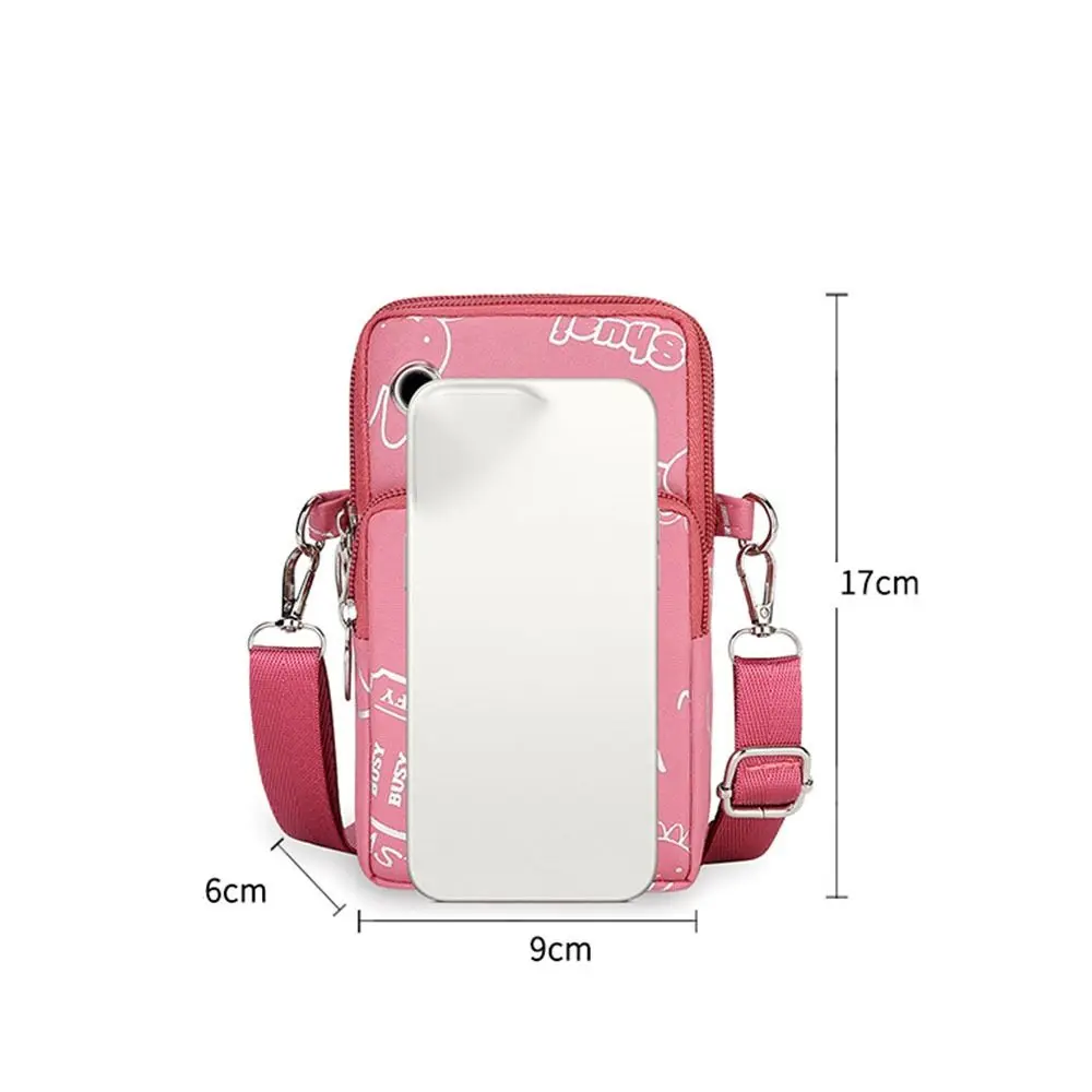 Multifunctional Shoulder Bag Portable Oxford Cloth Heart Zipper Summer Wrist Bag Crossbody Bag Mobile Phone Bag thumbnail 6