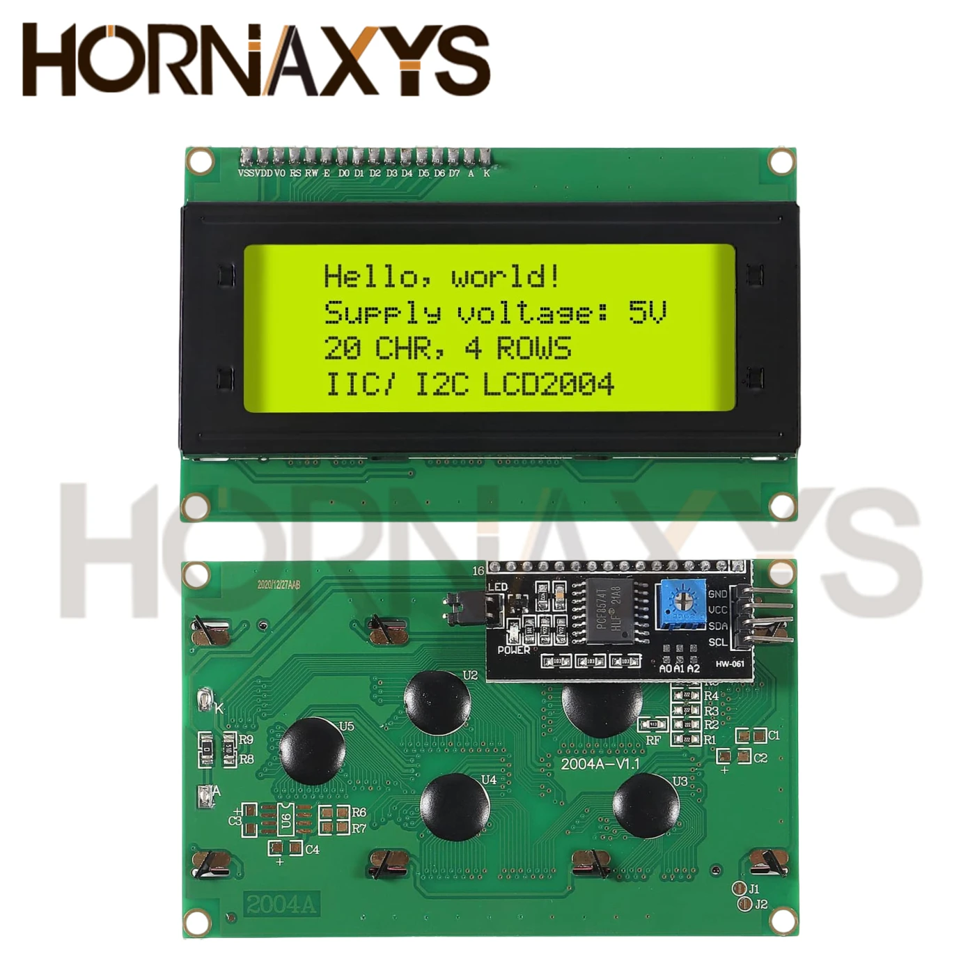 LCD2004+I2C LCD2004 20x4 2004A Blue Green Screen Character LCD IIC Serial Interface Adapter Module for Arduino thumbnail 4