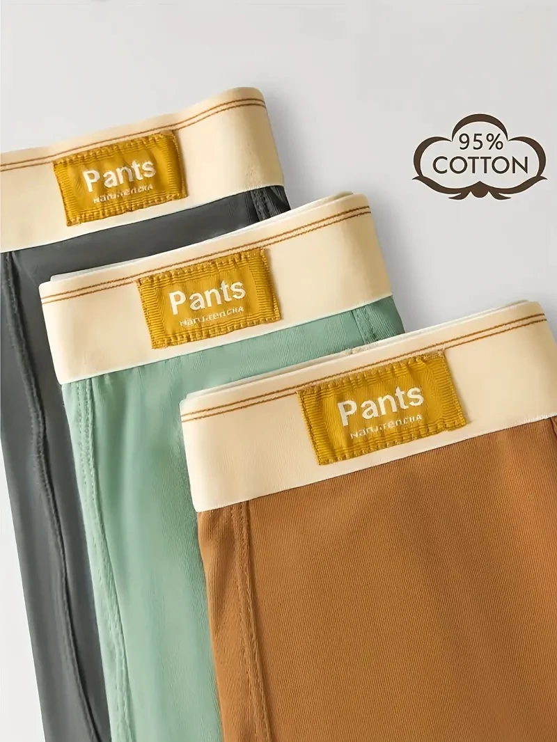 3pcs Men Panties Cotton BoxerShorts Man Underwear Mens Boxers Breathable U Convex Male Underpants Sexy Trunks thumbnail 3