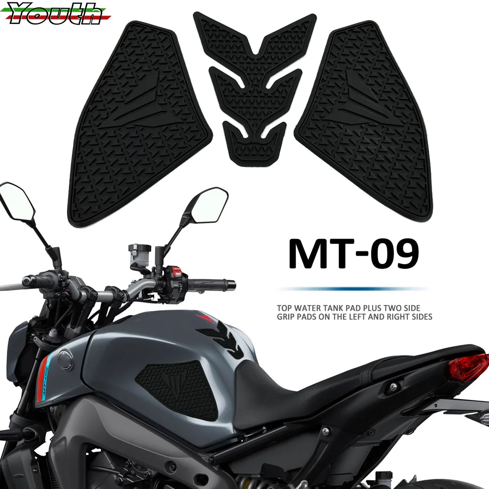 FOR YAMHA MT09 MT-09 SP 2021 2022 2023 Motorcycle Side Fuel Tank pad Decal Gas Knee Grip Traction Pad Tank pad 3D Decal