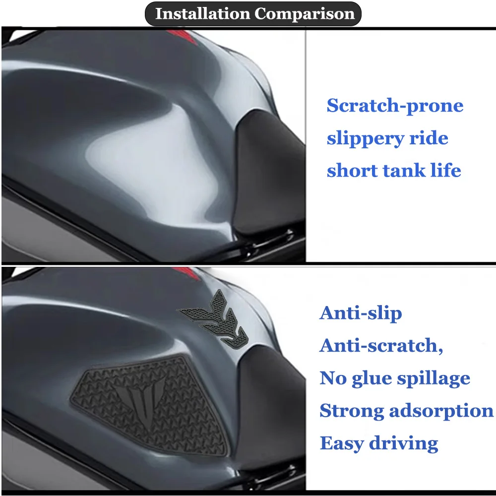 FOR YAMHA MT09 MT-09 SP 2021 2022 2023 Motorcycle Side Fuel Tank pad Decal Gas Knee Grip Traction Pad Tank pad 3D Decal thumbnail 2